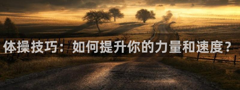  一竞技平台是杂牌吗：体操技巧：如何提升你的力量和速度？
